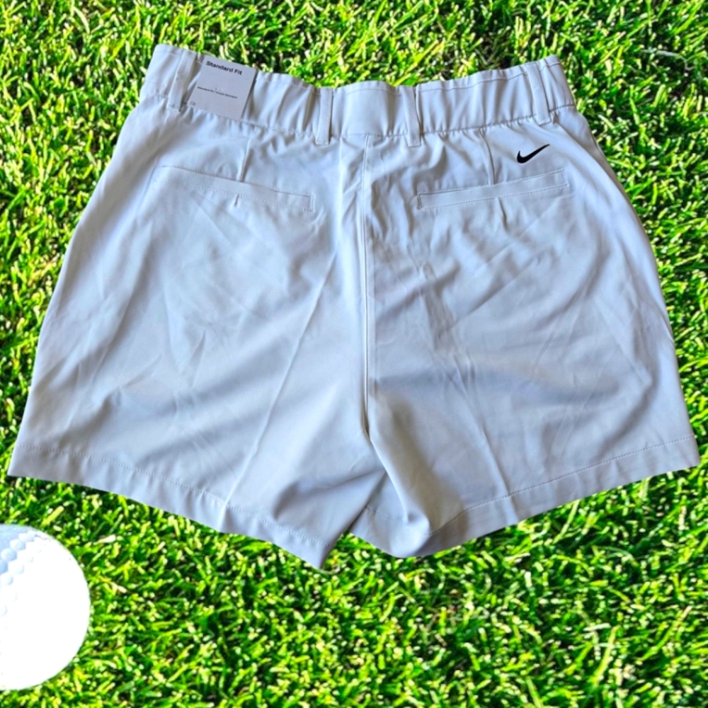 Women's White NIKE DRI FIT Golf Shorts